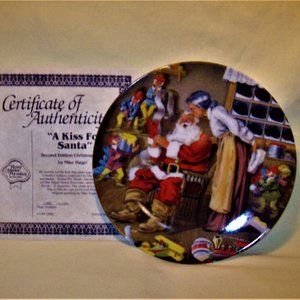 ~~A KISS FOR SANTA ~ ***Autographed*** Collector's Plate